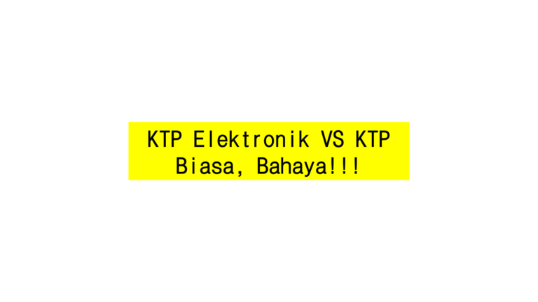 Perbedaan KTP Elektronik dan Biasa